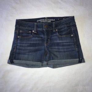 American Eagle denim midi shorts : Size 0